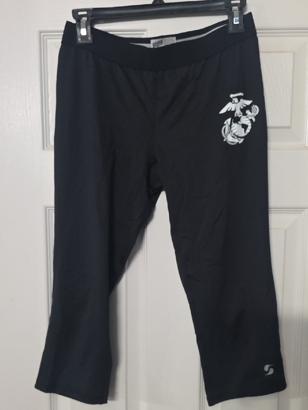 Womens Soffe Black Leggings with Marine Corps emblem